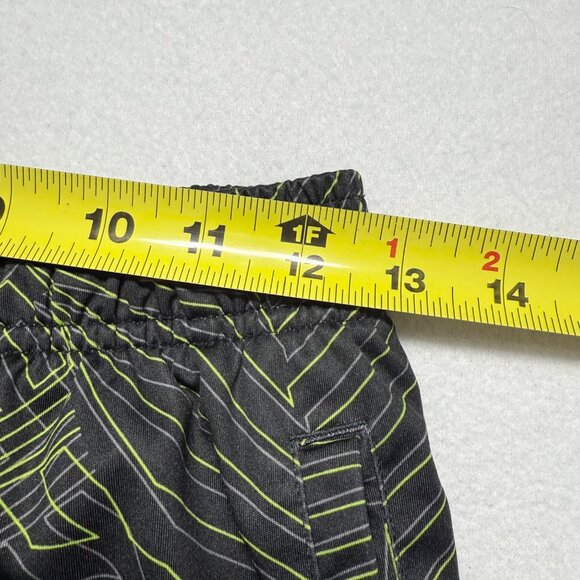 Nike Boys Dri-Fit Elastic/Drawstring Waist Logo Black/Lime Green Shorts Size XL - Picture 9 of 12